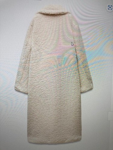 ZARA langer Mantel aus Lammfellimitat Teddymantel cremefarben in L +++neu+++ - Bild 2 von 5