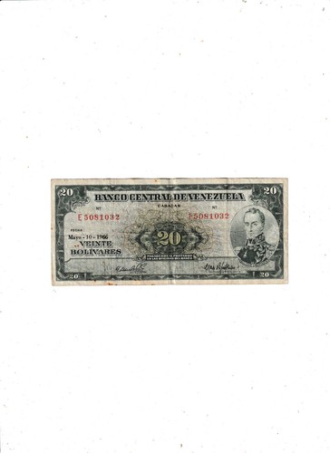 VENEZUELA 10 BOLIVARES 1966