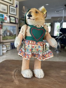 シュタイフ　US ZONE GERMANY 　布タグ　1940年 steiff 1940's Steiff US Zone 9 1/2