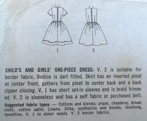 Simplicity 1960's Sewing Pattern Girl's Dress Size 4-8yrs - Picture 2 of 3