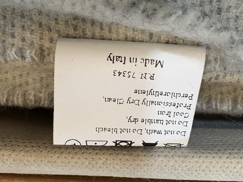 CO.BI. Deko Überwurf Decke Grau Beige 100% Wolle Made In Italy Neu Im Karton - Bild 5 von 8