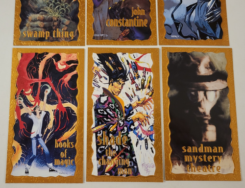 1994 VERTIGO DC Comic COMPLETE Gold Foil WIDEVISION CHASE INSERT CARD SET Skybox - Picture 3 of 4