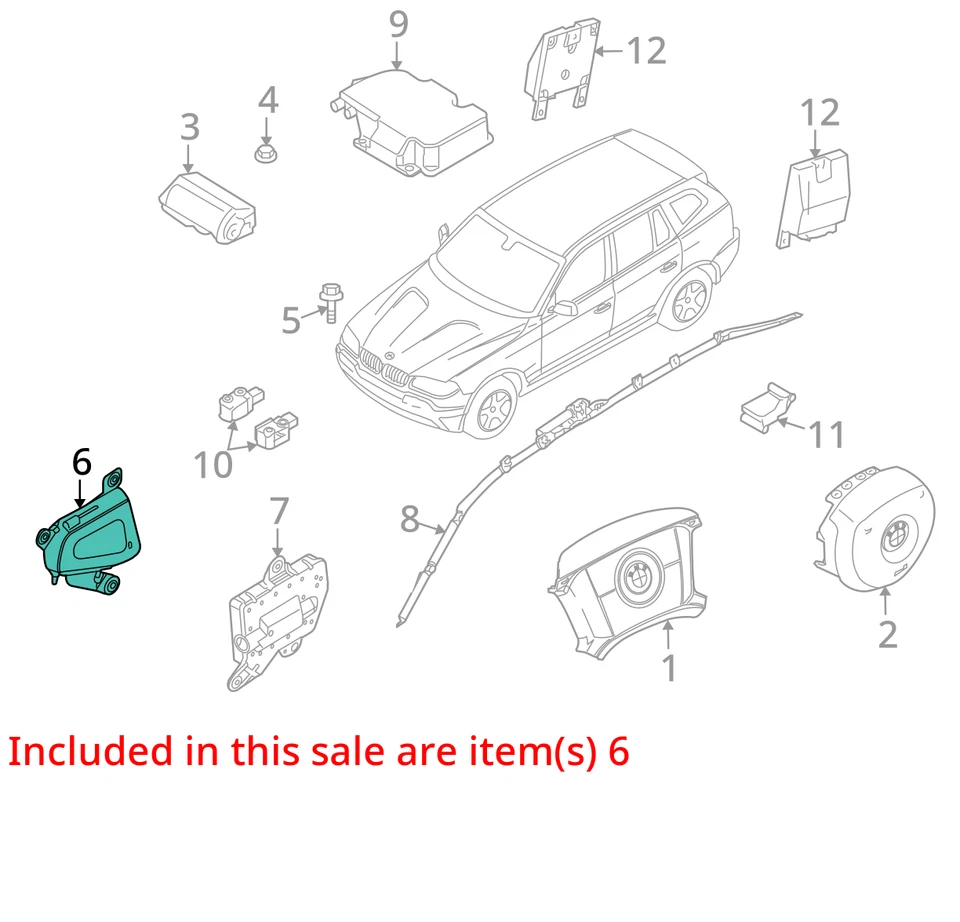 Airbag de passageiro BMW X3 RH 2007-2010 fabricante de equipamento original - Imagem 4 de 4