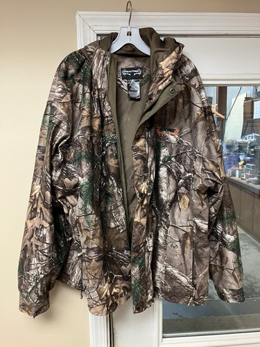 Realtree Herren Jacke Camouflage Scent Control Kapuze Reißverschluss Jagd Logo 3XL