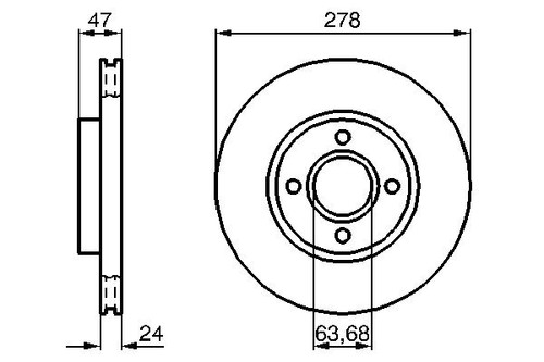 2x BRAKE DISC 0 986 478 427 FOR FORD AUSTRALIA NGA 2.0L 4cyl MONDEOSEA 2.5L 6cyl - Picture 2 of 10