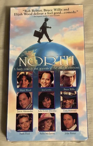 North (VHS, 1995) New Line - Willis, Akroyd - Sealed Watermarked W/Bradlees Tag!