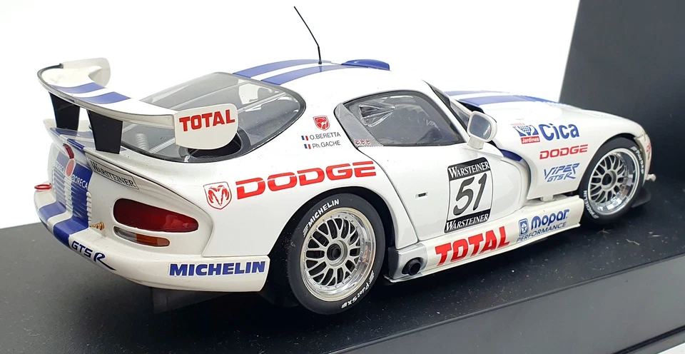 Autoart escala 1/18 diecast 89721 - Dodge Viper GTS-R - Sebring 1997 #51 Foto 2 de 4