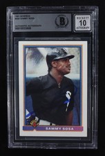 Sammy Sosa Signed 1991 Bowman #350 (Beckett | Auto Grade BGS 10)