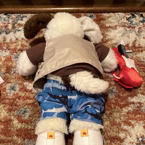 COSTRUISCI UN ORSO Peluche Cane con Chitarra, T Shirt, Pantaloncini e Scarpe Ritirato - Foto 13 di 21