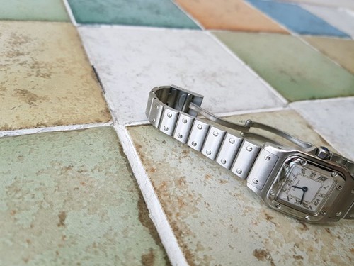Cartier Santos Damenuhr Quarz Silber 23mm 127233777 - Bild 8 von 8