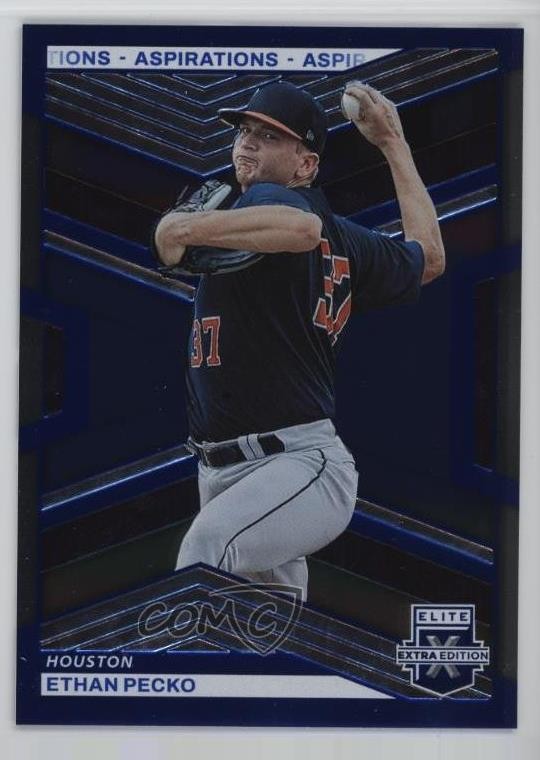 2023 Panini Elite Extra Edition Blue Aspirations /349 Ethan Pecko #20