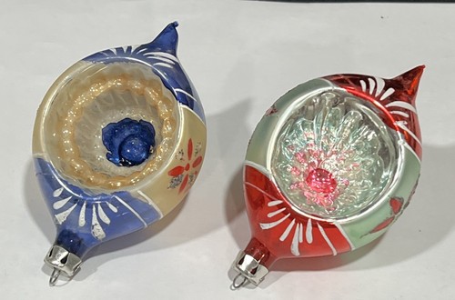 Vintage 12 Teardrop Blue, Pink Mercury Glass Christmas Ornament Poland - 第 7/17 張圖片