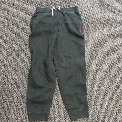 Set of 2 Polo Ralph Lauren Sweatpants L (14-16) Gray and Black Fleece Lined - Picture 2 of 11
