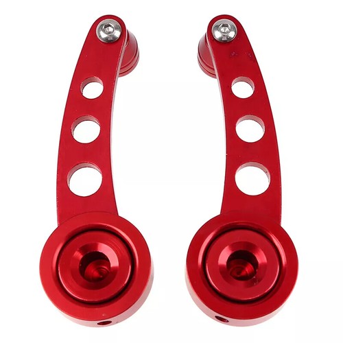 ROJO UNIVERSAL COCHE BILLET ALUMINIO VENTANA MANIVELA MANIVELA BOBINADORA CAMIONETA PICKUP PUERTA, - Imagen 3 de 8