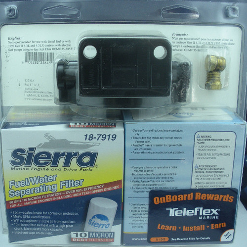 Sierra 18-7932 10 Micron Fuel Water Separator Kit with Aqua Vue Bowl - Picture 3 of 3
