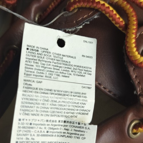 Baby Gap Dark Brown Boat Shoes Size 10 - Picture 5 of 10