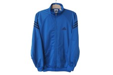 Vintage ADIDAS Track Jacket Full Zip Size M blue 90s sport style light wear