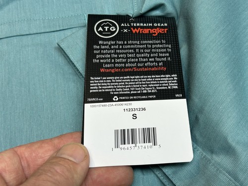 Wrangler ATG Herren kleines asymmetrisches kurzärmliges Outdoor-Hemd mit Reißverschlusstasche SET - Bild 10 von 10