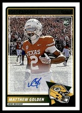 2025 Score Base Rookie Signatures Matthew Golden Rookie Auto Green Bay Packers