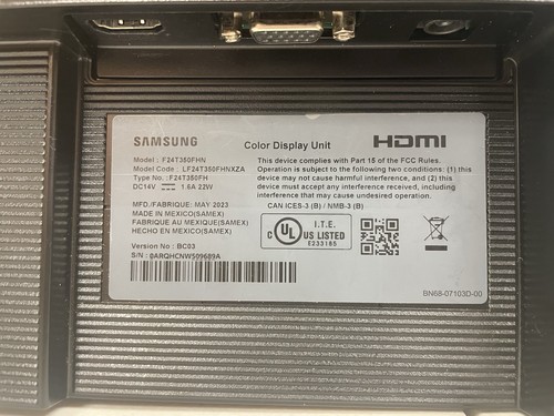Samsung T350 24" FHD IPS Monitor - (READ DESCRIPTION) - Picture 6 of 6