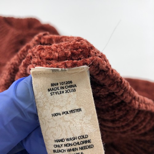 Soft Surroundings LG Chenille Turtleneck Pullover Sweater Orange Brown 2CU33 - Picture 9 of 9