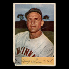 Andy Seminick #172 1954 Bowman (damage) Cincinnati Redlegs Baseball Card MLB