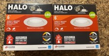 Lot Of (2) Halo RL6069S1EWHDMR Integrated LED Recessed Ceiling Light - White