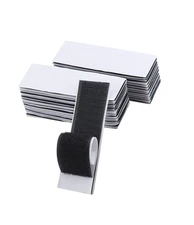 60 Sets Hook and Loop Strips with Adhesive, Nylon Strips with Adhesive for Ho...