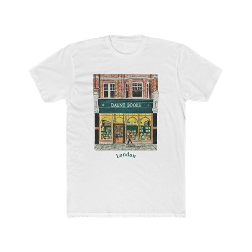Daunt Books Bookstore London United Kingdom Men's Cotton Crew Tee - Picture 5 of 13