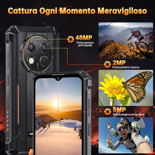 G1 Rugged Smartphone Android 14-2024 24GB+256GB/1TB Telefono Indistruttibile, 6. - Foto 5 di 12