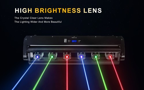 New Version APP 6x500mw 6 Eyes RGB-RGB Moving Head Laser Light For Bar DJ Stage - Picture 24 of 24