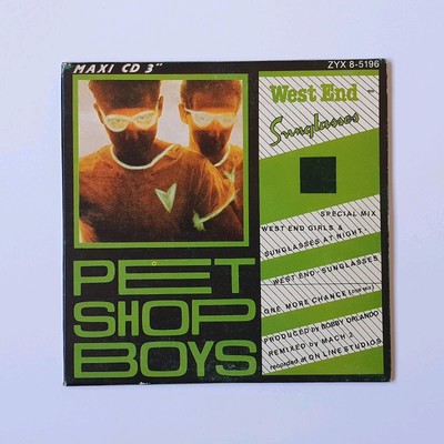 Pet Shop Boys West End Sunglasses 2 Track Maxi CD Single ZYX Rec Germany 1988
