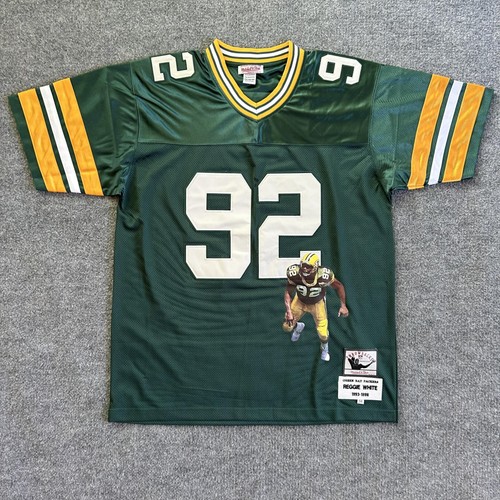 Green Bay Packers Jersey Mens 2XL Green NFL Football Reggie White Throwback 90s