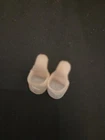 Vintage 1960s Barbie Doll White Shoes Open Toe High Heels Mules JAPAN
