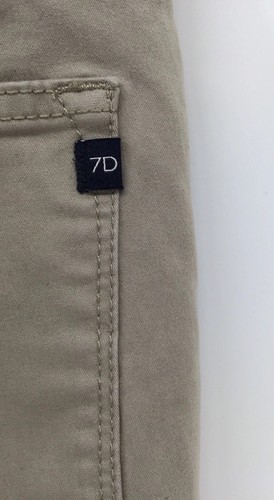 Pantalones rectos ajustados 7 Diamonds para hombre 32x32 color tostado Clifton - Imagen 8 de 10