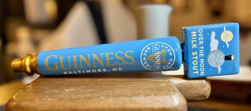 Guinness Over The Moon Milk Stout - Tap Handle 11.5” NEW - Picture 3 of 4