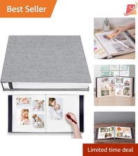 Self Adhesive Photo Album Linen Cover 11x10.6 Inch 40 Pages Scrapbook