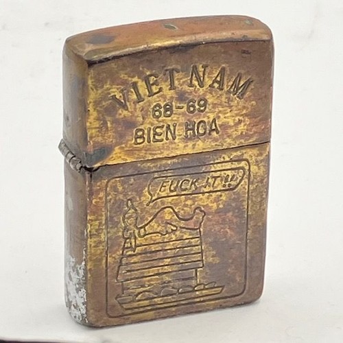 Vtg ZIPPO Lighter Vietnam War SNOOPY Engraved Military Collectible Rare - Picture 10 of 10