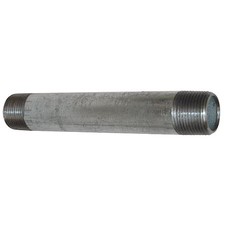 1" Mnpt X 8" Tbe Galvanized Steel Pipe Nipple Sch 40, 6P832