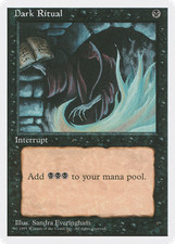 Dark Ritual #13 (Damaged) Fourth Edition 4ED Magic MTG