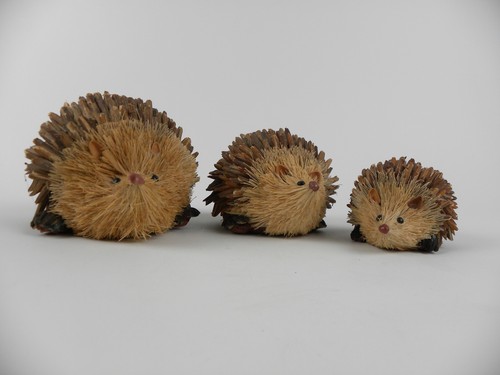 Igel Familie Figuren Natur Zweig Material & Pappmaché - Bild 4 von 7