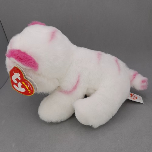 TY Beanie Baby TABOR the Pink Tiger 6" Plush Stuffed Animal Toy NEW MWMT - Picture 6 of 12