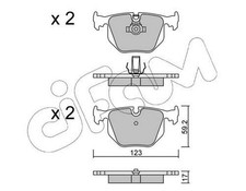 CIFAM 822-560-0 Bremsbeläge Satz Bremsklötze Hinten für BMW 5 Limousine (E39)