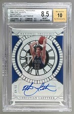 Christian Laettner 2021 National Treasures Timeless Talents Auto /49 BGS 8.5/10