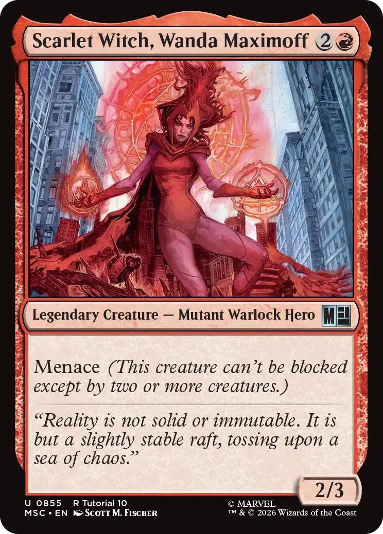 Scarlet Witch, Wanda Maximoff - 0855 - Commander: Marvel Super Heroes - NM