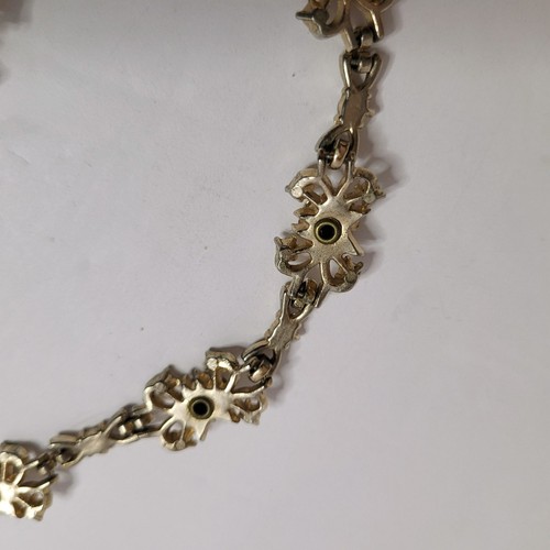 Barclay Halskette Strass goldfarben mit Anhänger baumeln Vintage - Bild 11 von 11