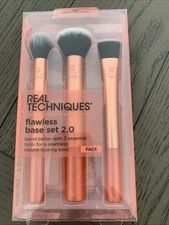 NIB Real Techniques Flawless Base Set 2.0  Brush Set Tools Free Shipping