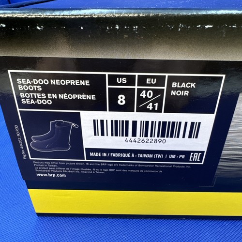 Sea-Doo New OEM, Onesize Unisex Ankle Guarding Neoprene Boots, 4442622890 SZ 8 - Picture 8 of 8
