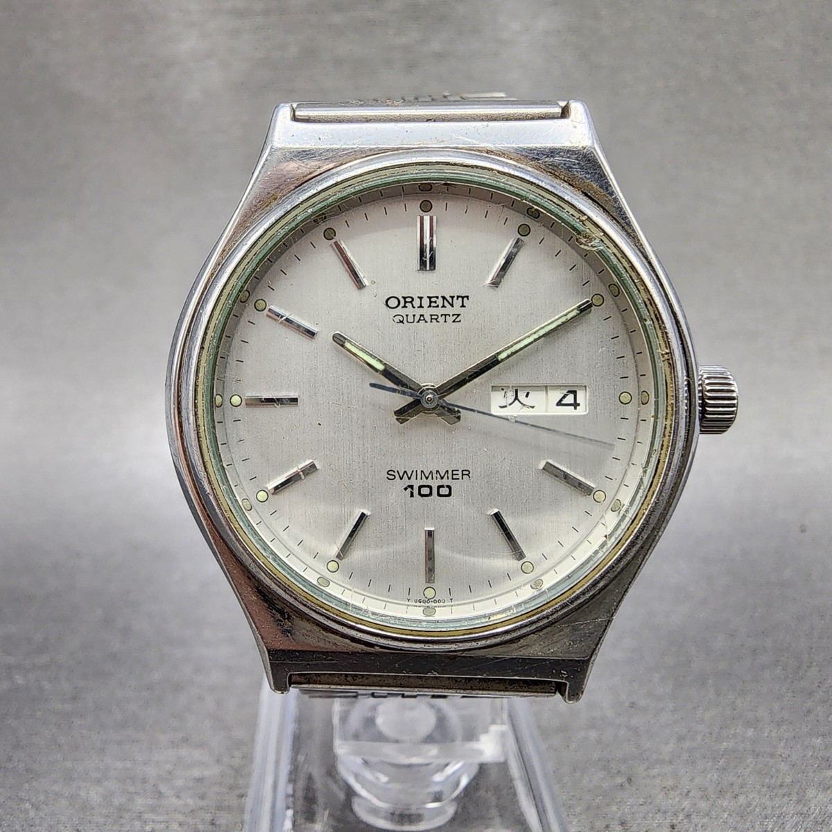 Orient Swimmer 手巻き時計 シルバー Orient Swimmer Watch Men 35mm Silver Dial Silver Tone Date Round