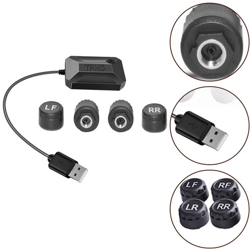 Simple to Use TPMS Car Tire Pressure Alarm USB with 4 Internal Sensors - Picture 4 of 10